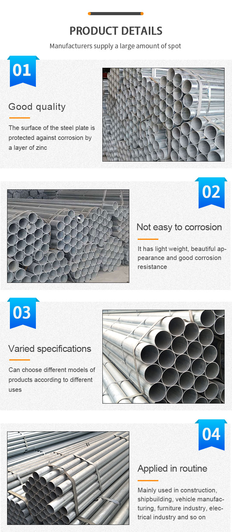 Product Details of Galvanized Pipe 3